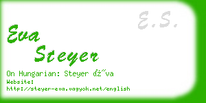 eva steyer business card